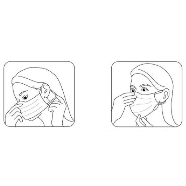 Gesichtsmaske Mund-Nasen-Schutz 3-lagig Einweg